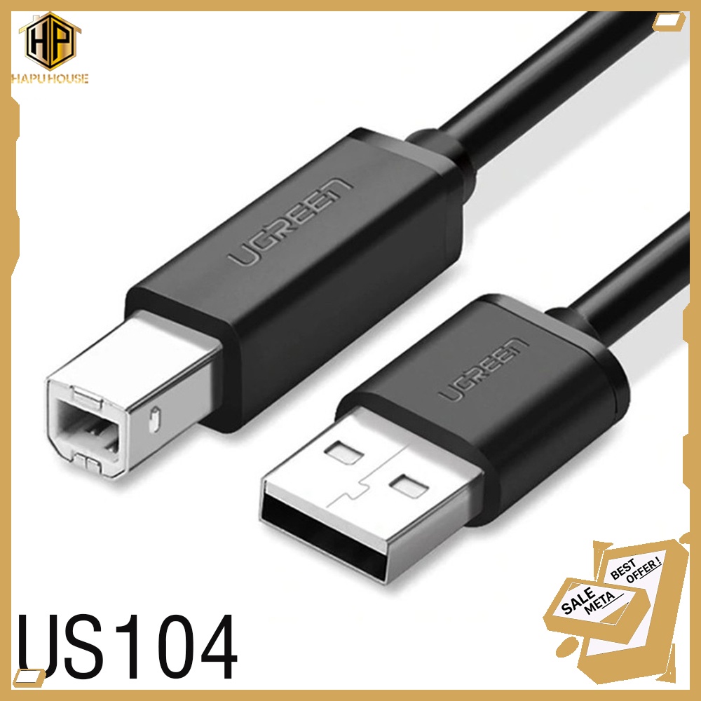 Cáp máy in Ugreen 10845 10327 US104 chuẩn USB 2.0 cao cấp - Hapuhouse