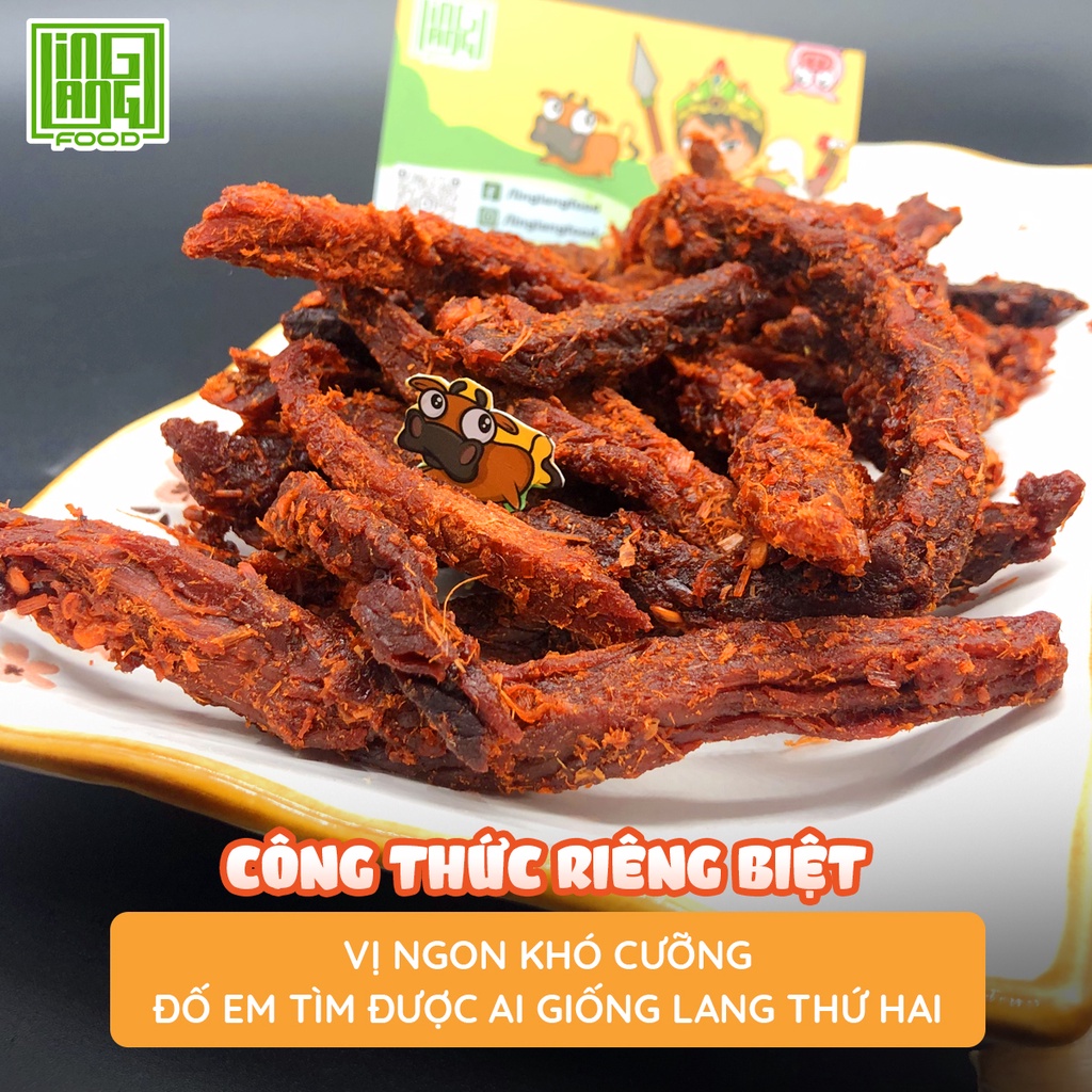 Khô bò que , thịt bò khô siêu ngon Ling Lang Food, bò khô que cay hũ 200g | BigBuy360 - bigbuy360.vn