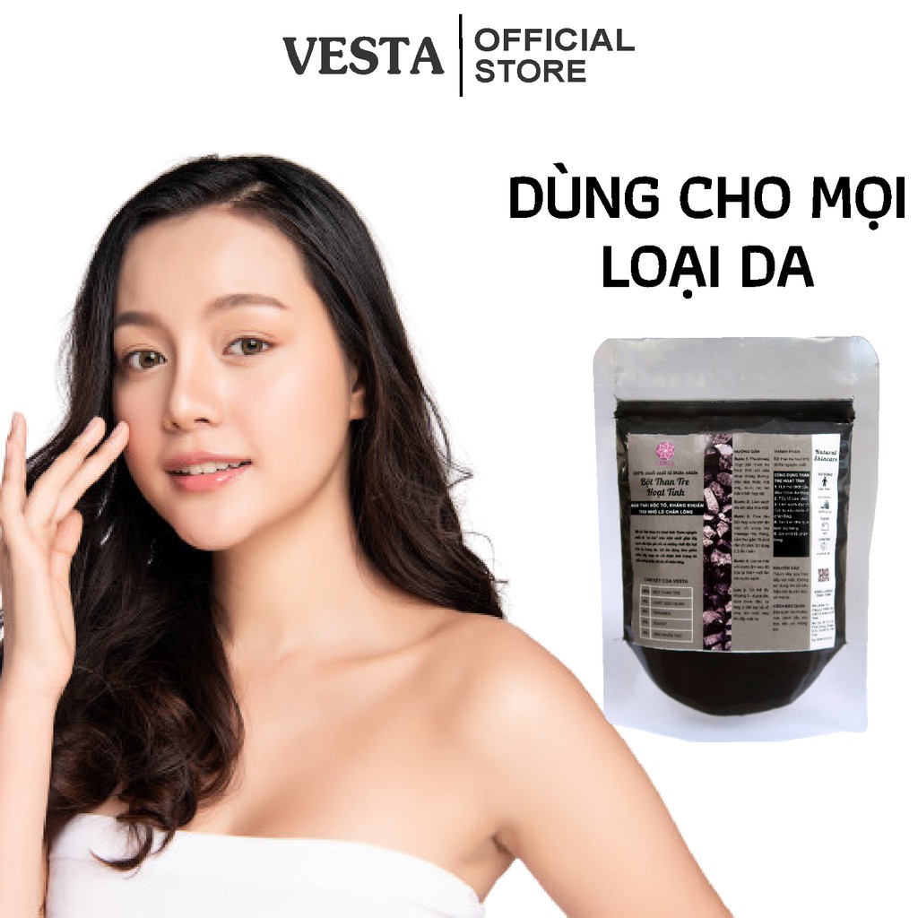 Bột Than Tre Hoạt Tính Nguyên Chất Vesta 100gr | BigBuy360 - bigbuy360.vn