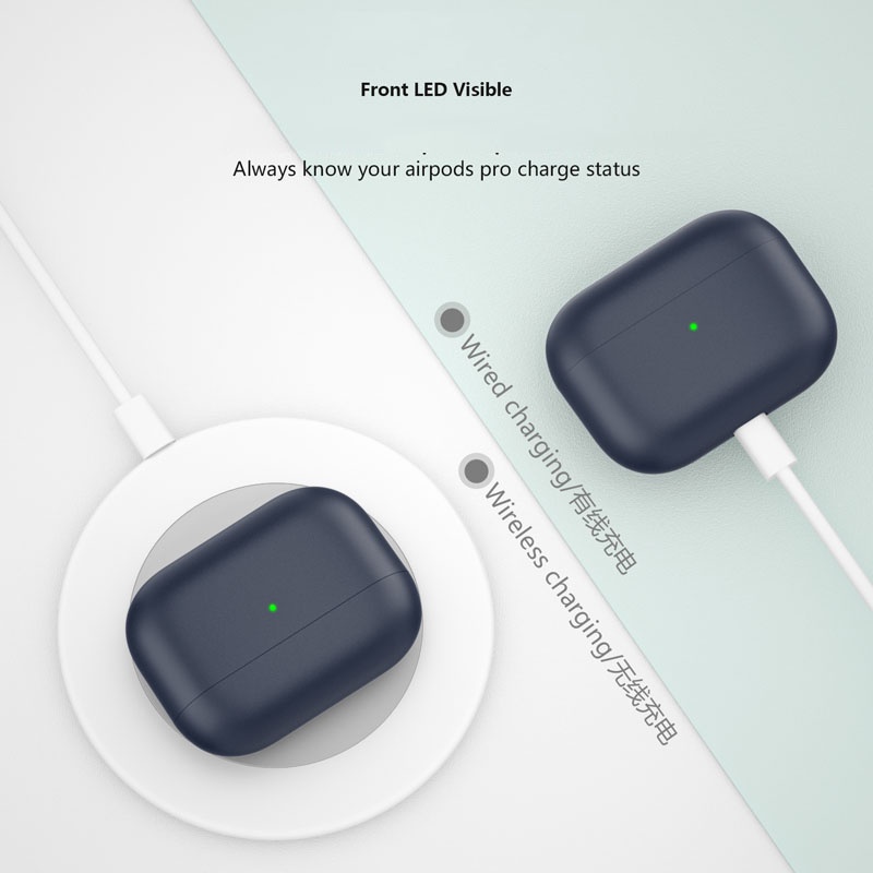 Vỏ Bảo Vệ Hộp Sạc Tai Nghe Airpods Pro Bằng Silicon Siêu Mỏng Mặt Nhám Chất Lượng Cao