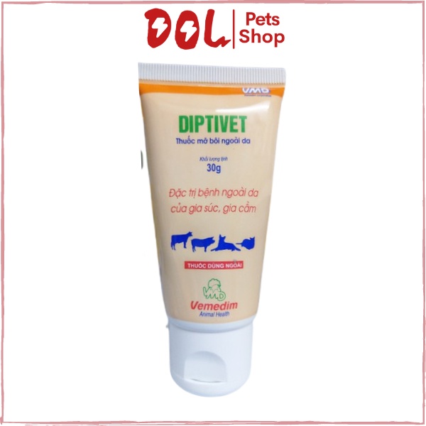 Kem Bôi Nấm, Vết thương, Viêm Da, Xà Mâu, Ghẻ, Hà Móng - Diptivet 30g