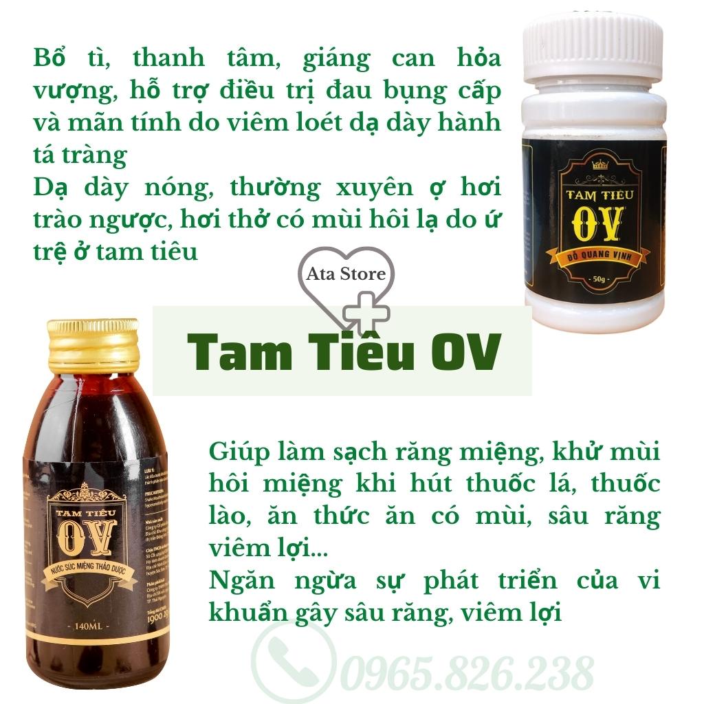 Combo Tam Tiêu Nước Xúc Miệng Và Viên Uống Phòng Ngừa Hôi Miệng Hiệu Quả ( Tam Tiêu OV )