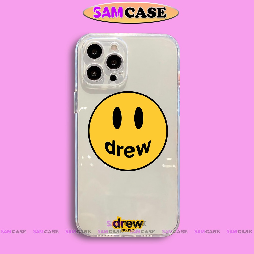 Ốp lưng iPhone Drew Chống sốc cạnh viền vuông Silicon trong suốt mềm dẻo cho ip 6/6s/7/8/X/XS/11/12/13/14 Pro Plus Max