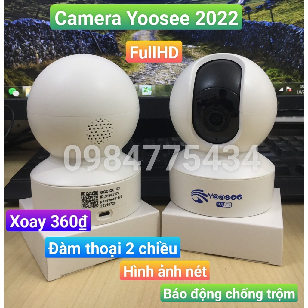 Camera Yoosee Xoay 360đ 2.0MP, Báo động chống trộm, phiên bản 2022 hoặc 2023