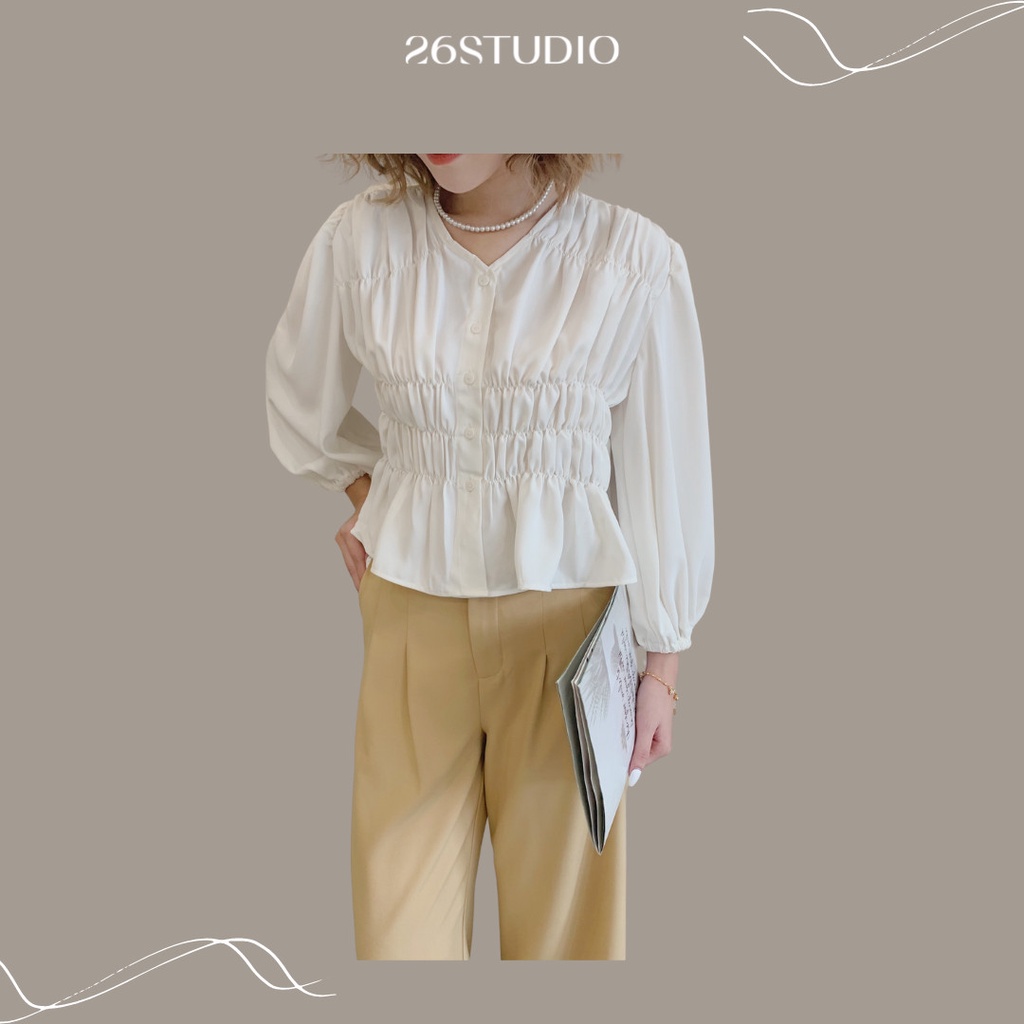[ 26Studio ] Áo kiểu sơ mi Johanna Shirt