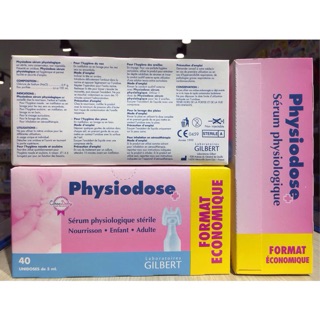 Nước muối sinh lý Physiodose của Pháp hộp 40 ống Date 2021
