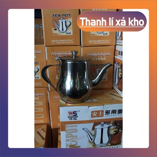 Ấm trà 💖𝑭𝑹𝑬𝑬𝑺𝑯𝑰𝑷💖 Ấm pha trà inox 201 (8 x 11 cm)