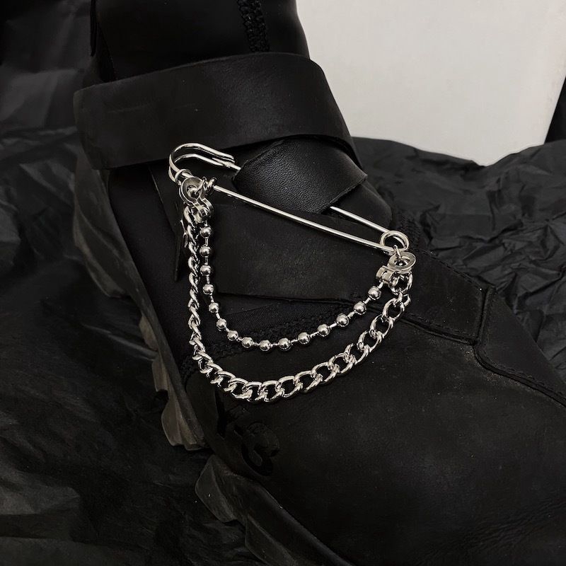 Ghim cài áo kiểu kim băng bằng kim loại hình thánh giá phong cách harajuku 22299