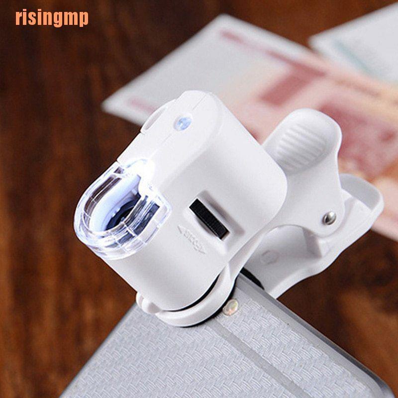 Kính hiển vi mini phóng to đến 60 lần có đèn LED UV tiện lợi