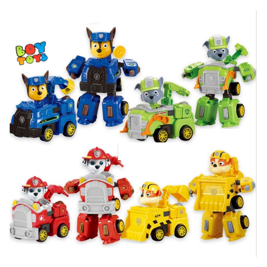 Đồ chơi chó cứu hộ Paw Patrol lắp ráp biến hình 2 trong 1 cho bé thảo sức vui chơi(mẫu lẻ túi)