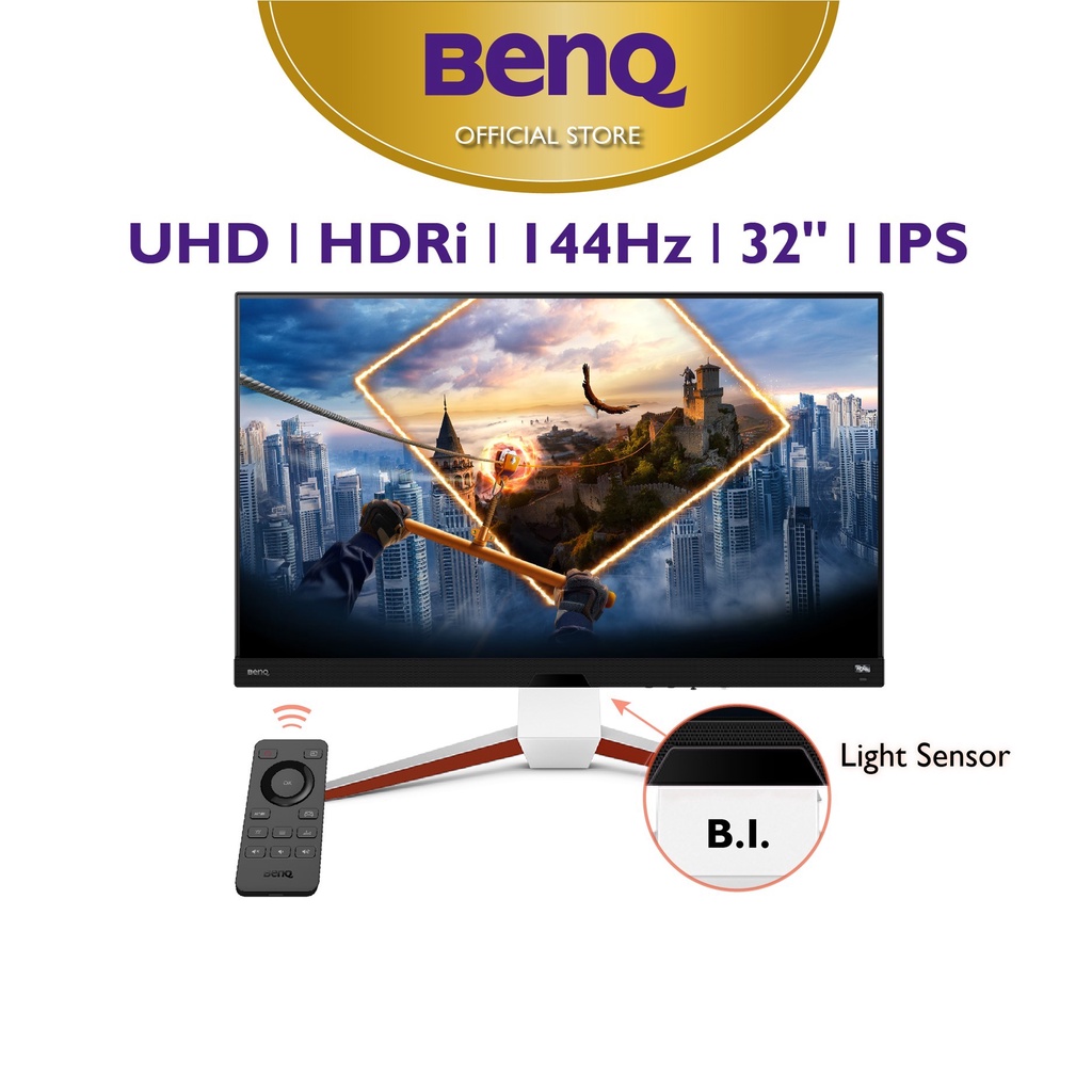 Màn hình gaming BenQ MOBIUZ EX3210U 32" 4K UHD HDMI 2.1 120Hz/144Hz HDRi 1ms FreeSync Pro loa treVolo 2.1
