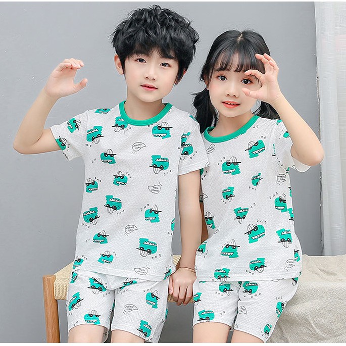 Áo Thun Tay Ngắn In Hình Voi Con Crocodile 12-43kg 100% Cotton Cho Bé