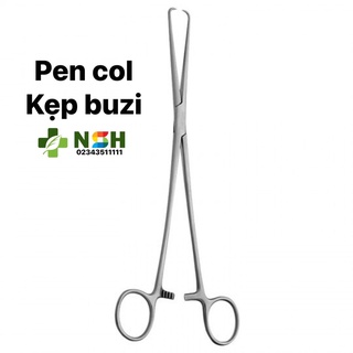 Kẹp buzi thẳng, kẹp cổ tử cung, pen kẹp col, panh kẹp col 25cm hàng PAKISTAN