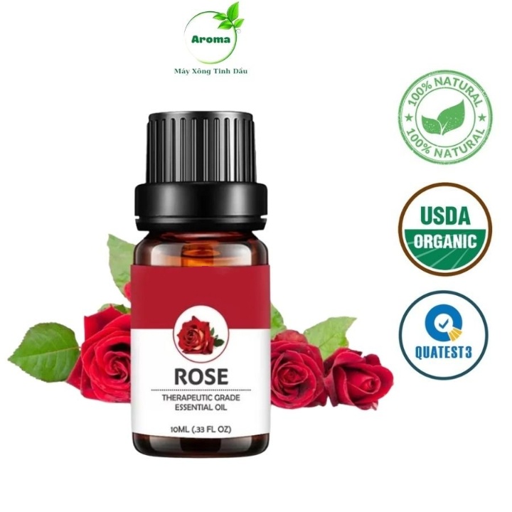 Tinh dầu Hoa Hồng Rose Essential Oil, xuất sứ thiên nhiên không pha tạp chất, có giấy kiểm định COA