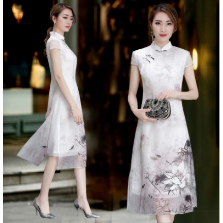 (order) Đầm dáng xòe -sườn xám