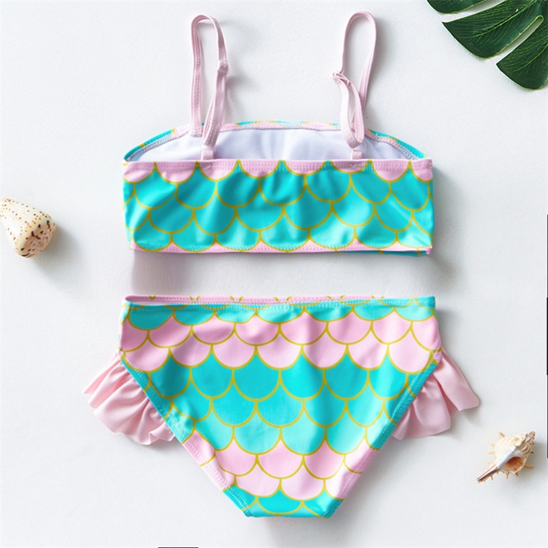 Bộ Đồ Bơi Hai Mảnh Thời Trang Nàng Tiên Cá Phong Cách Mới 2022 Cho Bé Gái 3-12 Tuổi