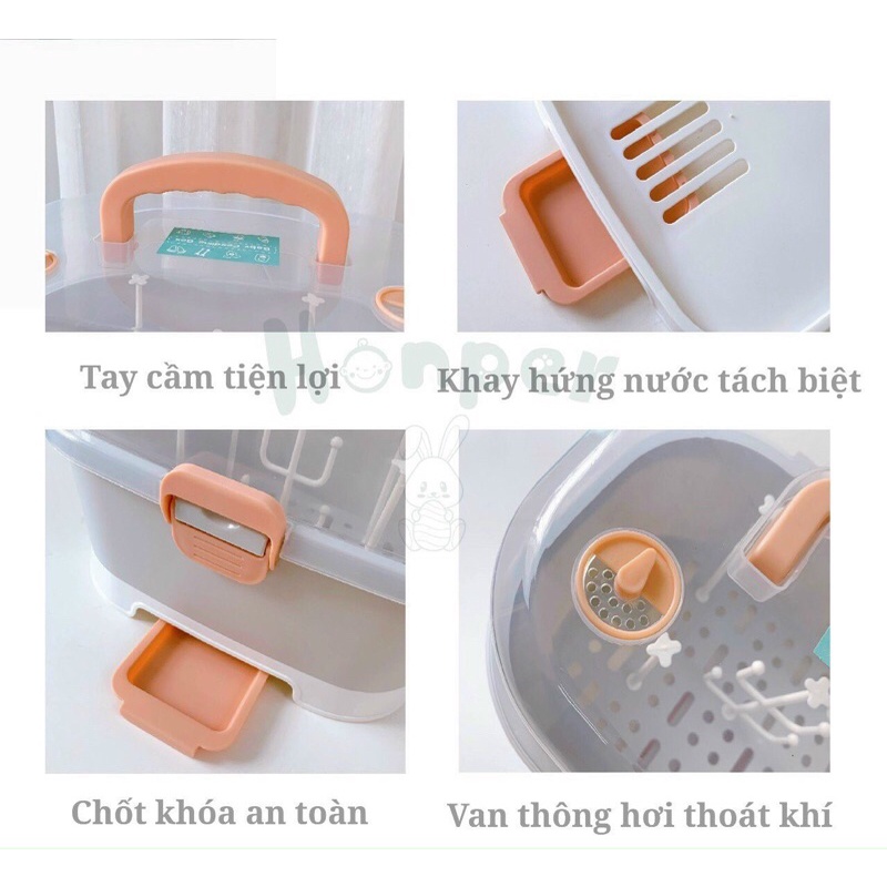 Khay Úp/ Giá Úp Bình Sữa Cao Cấp Holla, Đảm Bảo Vệ Sinh