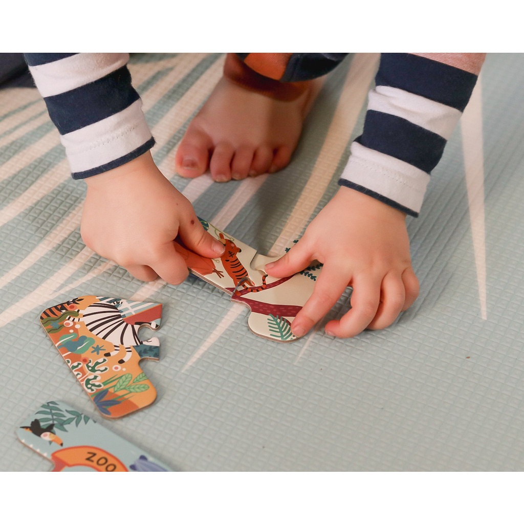 Đồ Chơi Ghép Hình Mảnh Ghép Cỡ Lớn Cho Bé Mới Bắt Đầu Chơi Môn Puzzle - Học Chữ Số và Màu Sắc