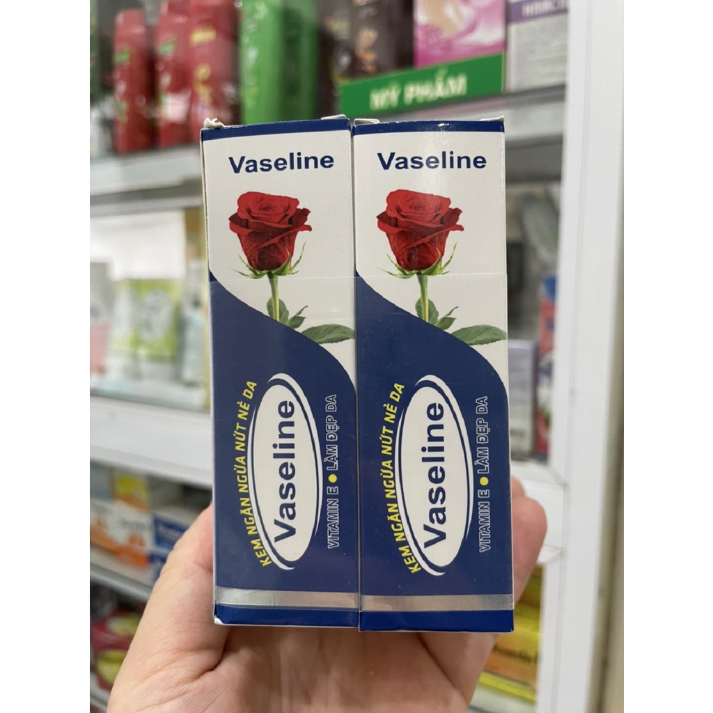 Kem dưỡng da Vaseline hoa hồng bổ xung Vitamin E làm đẹp da tuýp 10g