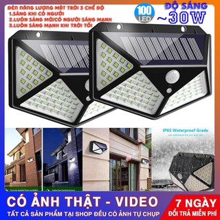 Đèn năng lượng mặt trời Solar 100LED  siêu sáng , cảm biến ánh sáng Bảo Hành 3 tháng