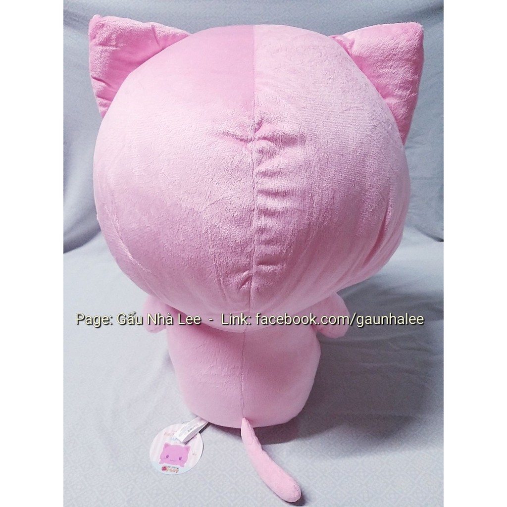 Bé gấu bông mèo Hồng, size BIG 50cm, lông đẹp mịn, hàng xịn sò chính hãng Nhật Bản, mới 100%, full tem tag