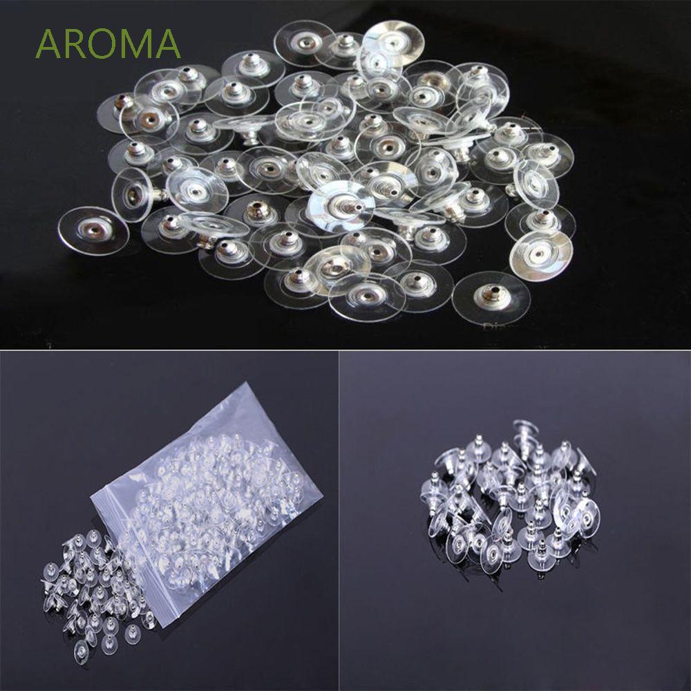 Bộ 50 cái nút chặn bông tai bằng cao su mềm nhiều màu DIY