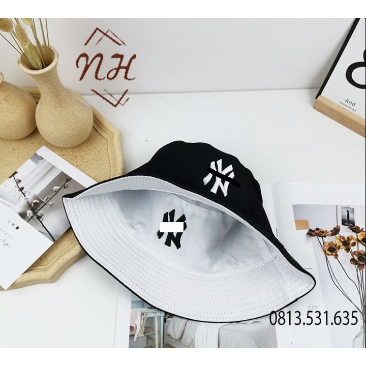 Mũ bucket NY hai mặt cao cấp nam nữ đẹp - ẢNH THẬT - Nón tròn vành rộng M11