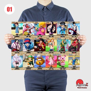 Set 18 Hình PosterOnepiece World Project By AnimeX Kích Thước 36 cm x 27 cm