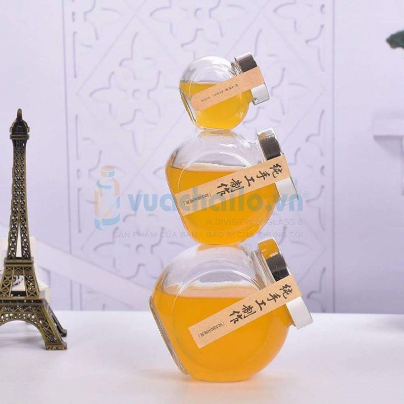 HŨ 2 ĐÁY NẮP BẠC 50ML,180ML,380ML
