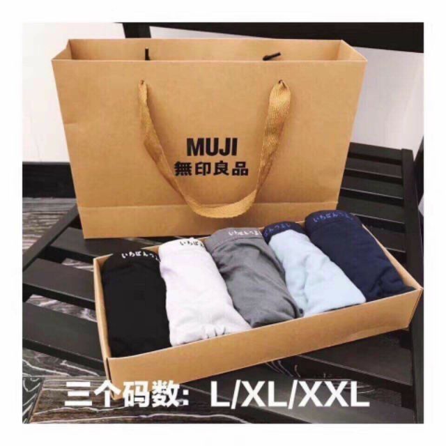 Hộp 5 Quần Sịp Đùi Cotton Muji Cao Cấp Xuất Nhật