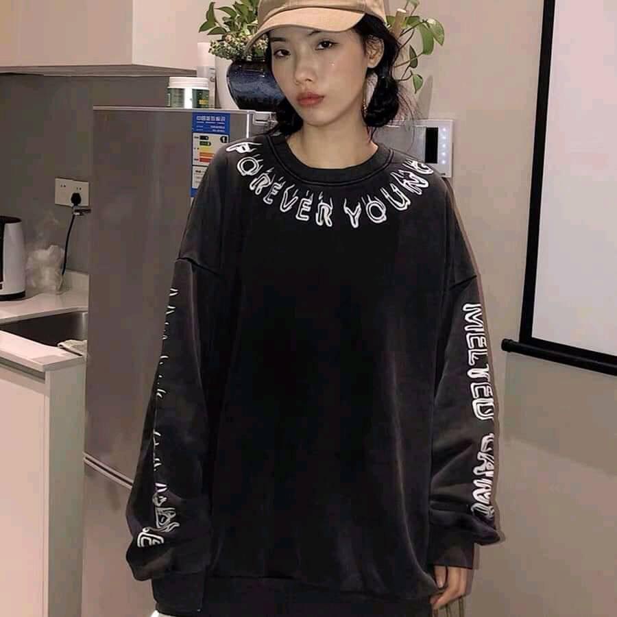  Áo Nỉ Sweater Nữ Form Rộng Vải Nỉ Bông Dày Dặn phong cách Ulzzang CAMASTORE SW12