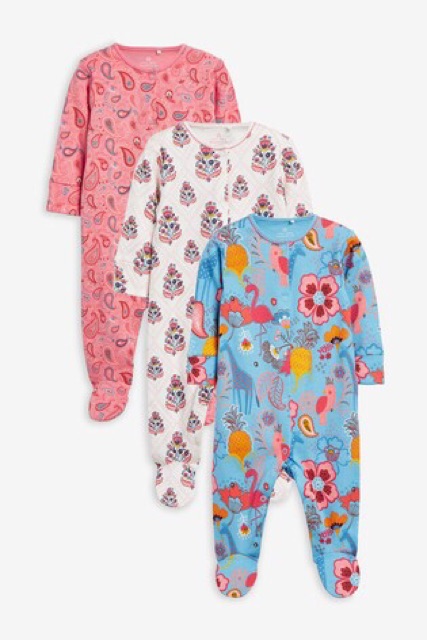 Body ngủ cotton liền tất/Sleepsuit Next cho bé trai/bé gái