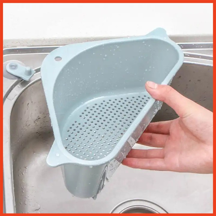Rổ ráo nước, rổ lọc rác gắn bồn rửa chén đa năng hình tam giác