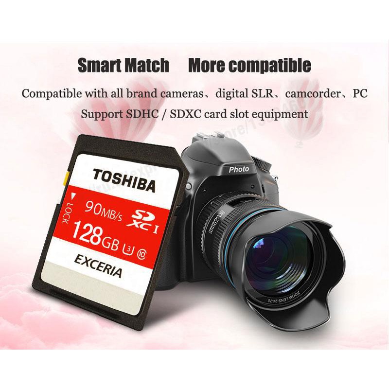 Thẻ nhớ 128GB SDHC Toshiba Exceria N302 90MB/s UHS-I U3 Class 10 4K Video - Chính hãng