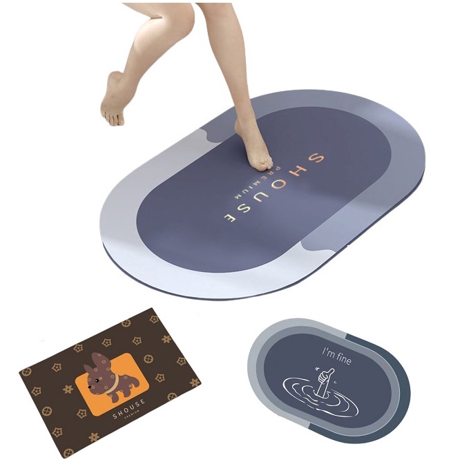 [Cao Cấp - Siêu xịn sò] Thảm chân Silicon sang trọng chống trượt nhà tắm, trong nhà