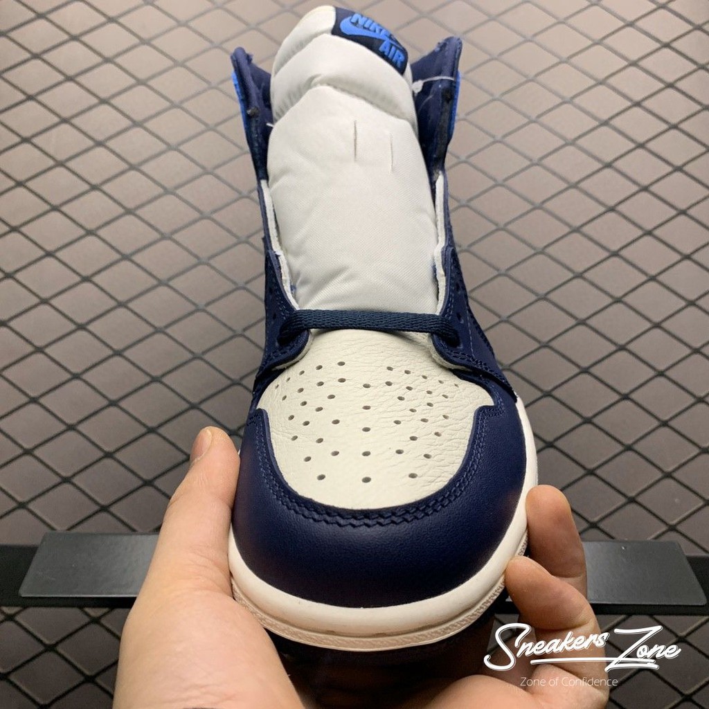 (FREESHIP+HỘP+QUÀ) Giày Thể Thao Sneakers AIR JORDAN 1 Retro High Obsidian UNC xanh than gót xanh dương cao cổ | BigBuy360 - bigbuy360.vn