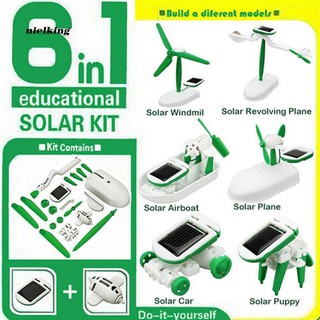 Bộ đồ chơi người máy sử dụng năng lượng mặt trời 6 trong 1 dành cho bé