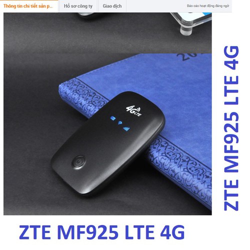 Bộ phát sóng wifi 4G từ sim Cục Phát wifi Cầm Tay 4G LTE MF925 Hàng ZTE,tốc độ cực cao 150 Mbps