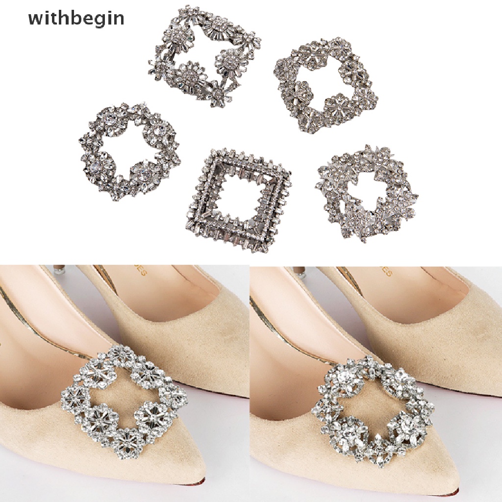 1 Khóa Kẹp Đính Đá Lấp Lánh Trang Trí Giày Cho Cô Dâu Ngày Cưới