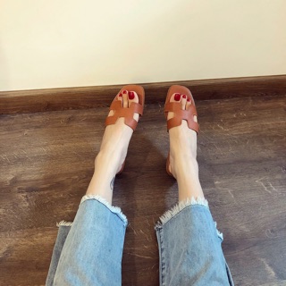 Dép Chữ H Da Xước