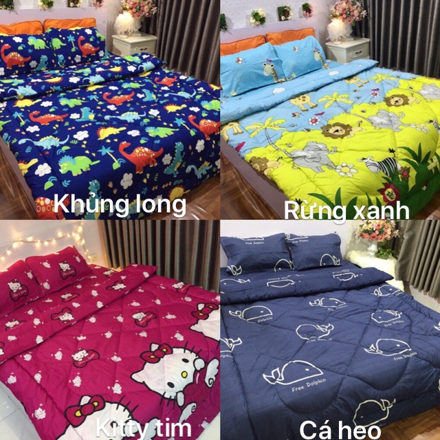 Vỏ Chăn Mỏng 2 lớp Cotton Poly,vỏ chăn lồng được ruột có khóa kéo,sẵn hàng tại hcm