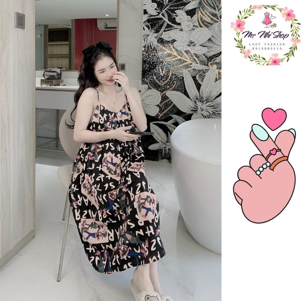 Đầm ngủ sexy, Chất Mango siêu mát dáng siêu xinh bigsize