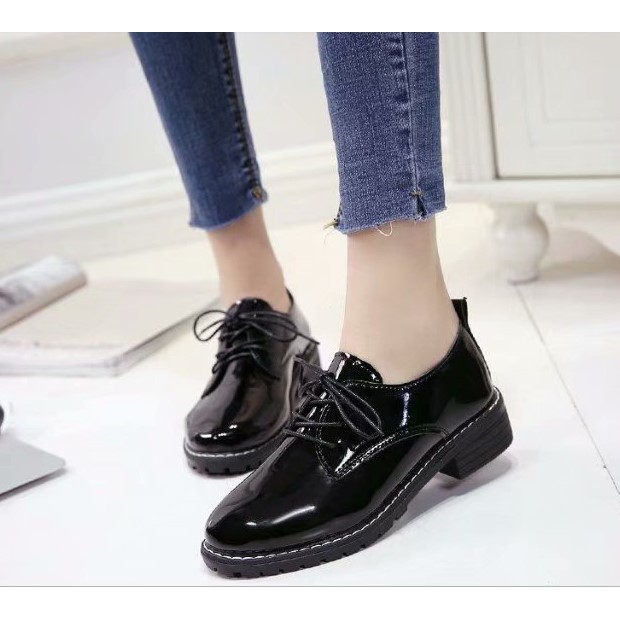 [Hàng Về Sẵn] Giày oxford da căng bóng phong cách Vintage Giày nữ sinh thanh lịch | BigBuy360 - bigbuy360.vn