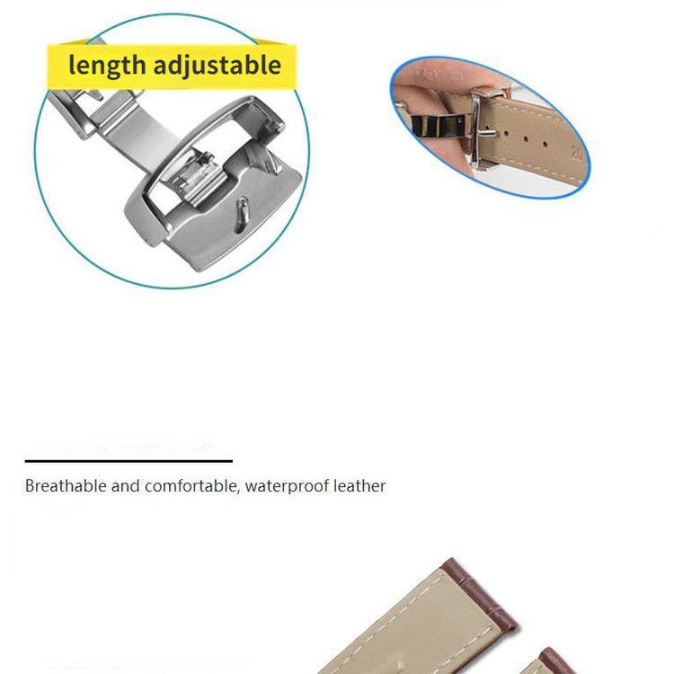 Dây Đeo Đồng Hồ Bằng Da Bò Thật 20mm 22mm Có Logo Dành Cho Patek Philippe