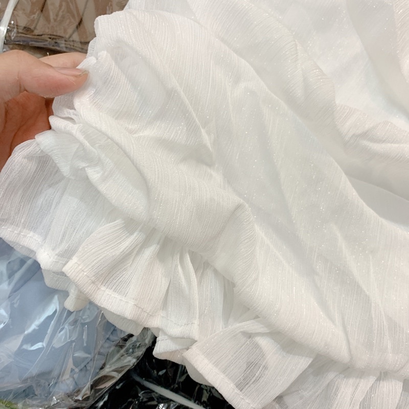 Đầm/Váy trắng cổ vuông phối dây có mút ngực | BigBuy360 - bigbuy360.vn