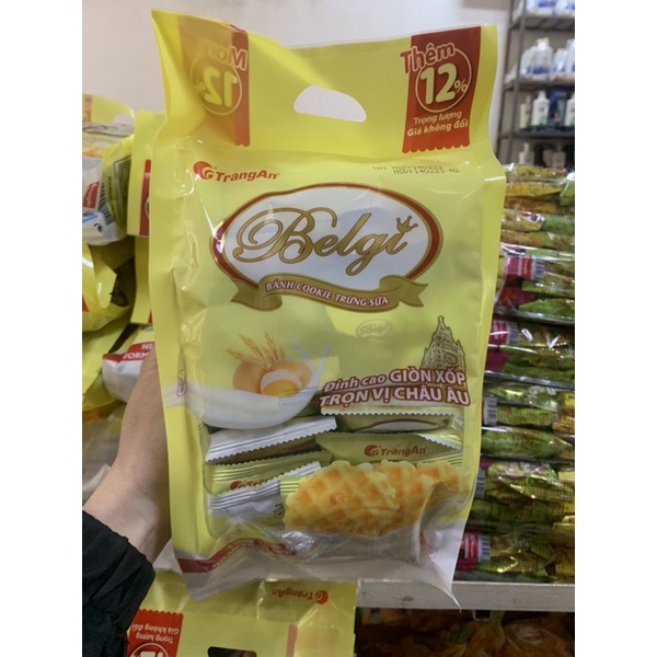 Bánh Cookie Trứng Sữa Belgi Tràng An Giòn Xốp Trọn Vị Châu Âu Túi 250g