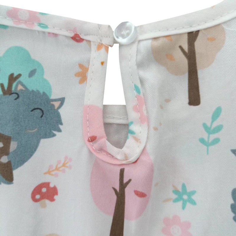 Đầm sát nách in họa tiết hoạt hình xinh xắn đáng yêu cho bé gái