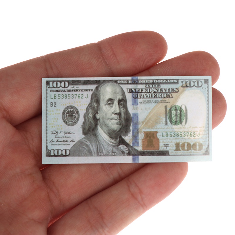 Bộ 100 Tờ Tiền Đô La mini Đồ Chơi