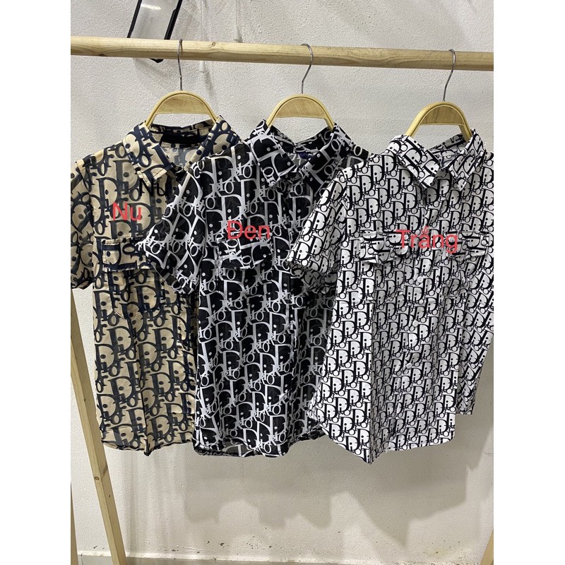 Áo sơ mi cộc vân dio