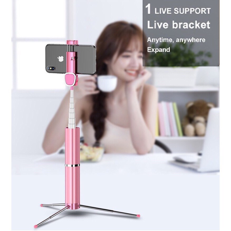 Gậy tự sướng Selfie CYKE bluetooth kiêm chân đế điện thoại chiều dài 90cm